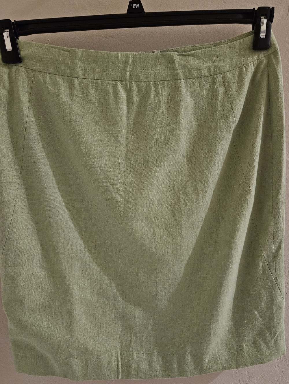 Chadwicks Women's Green Linen Blend Straight Pencil Skirt Light Green Size 10